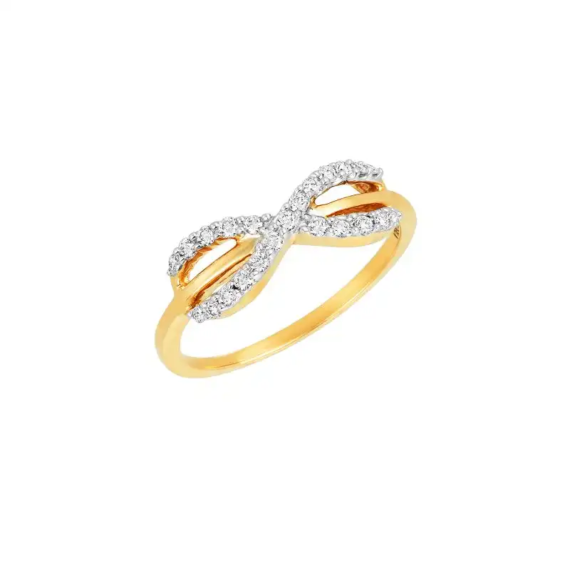 18K White and Yellow Gold and Diamond Ring