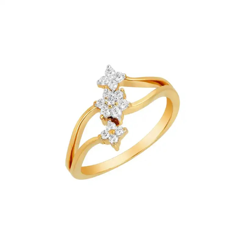 18K White and Yellow Gold and Diamond Ring