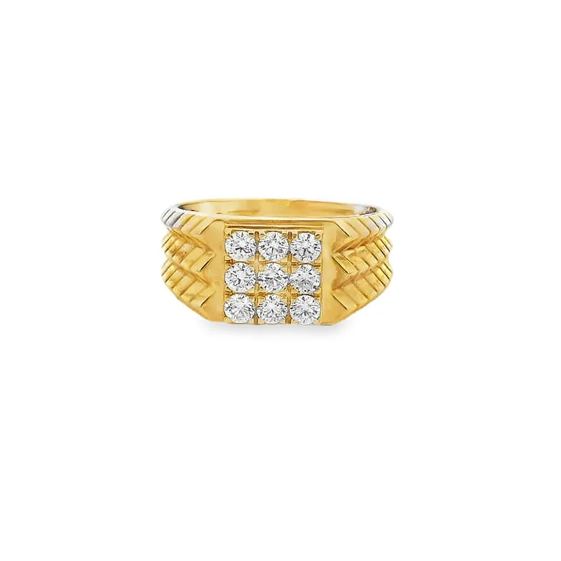 Elegant Gold Diamond Ring for Men