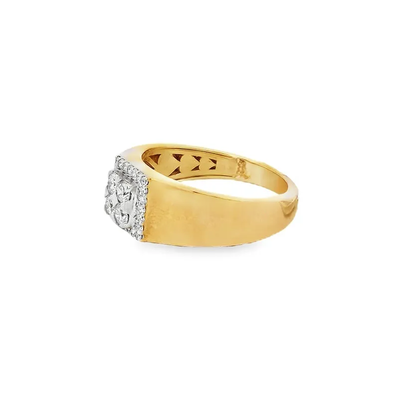 Elegant Gold and Diamond Ring for Men