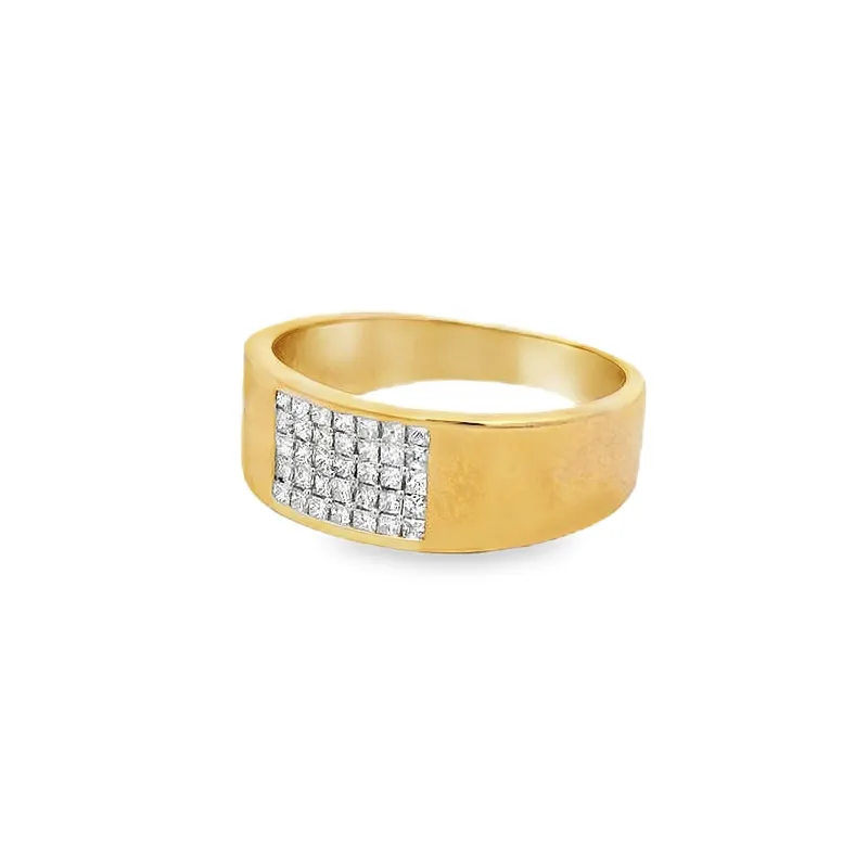 Elegant Gold and Diamond Ring for Men