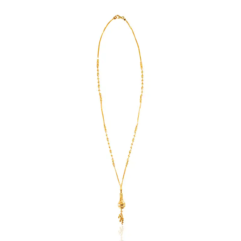 22K Yellow Gold Fancy Chain with Tassels