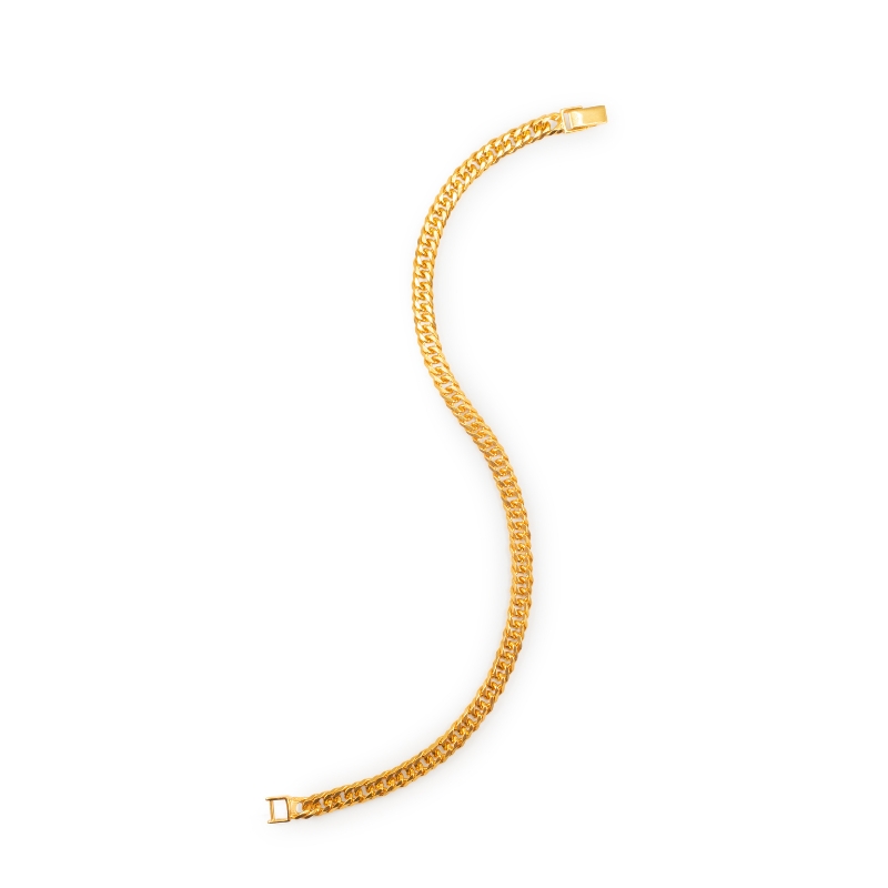22K Yellow gold Men's Bracelet Beautifully handcrafted diamond cut design  74 | eBay