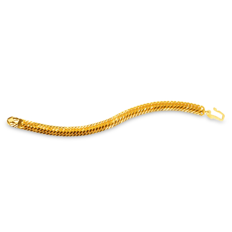 22k Gold Bracelet, Indian Gold Bracelet, Men's Bracelet, Hallmarked Gold  Bracelet,chain Link Bracelet, Wide Gold Bracelet, Stunning Bracelet - Etsy