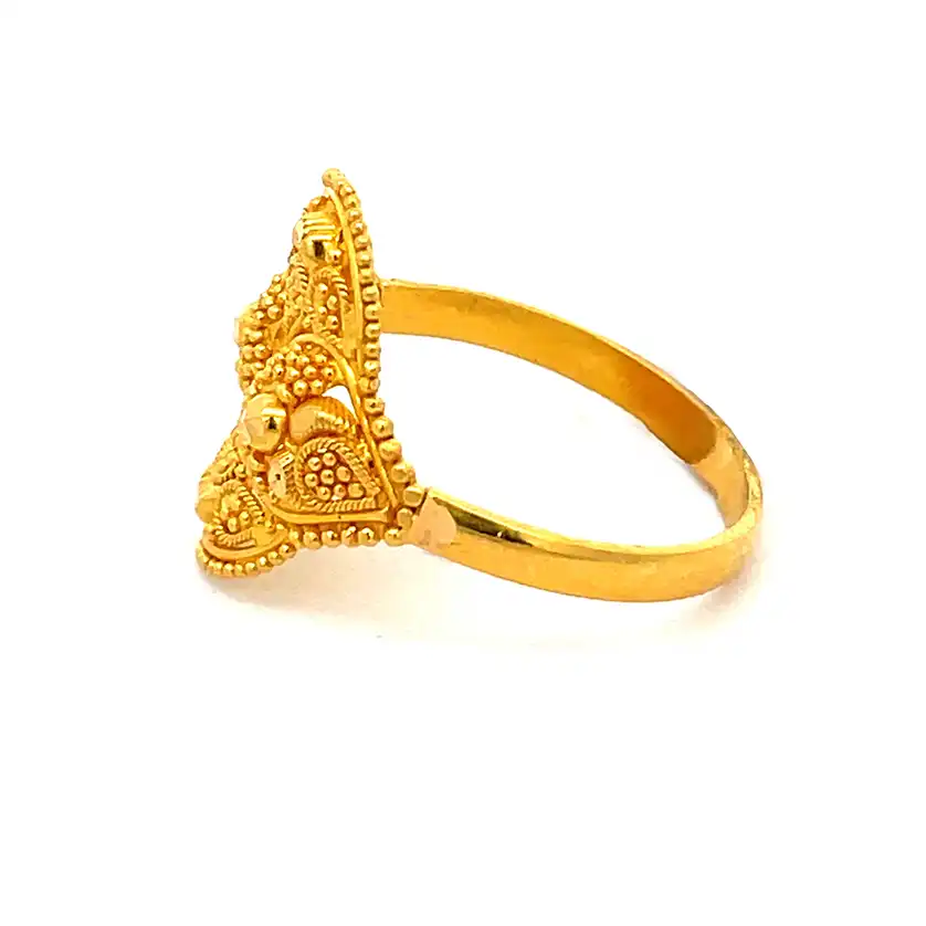 Intricate Yellow Gold Ring - 22K - size 6.0