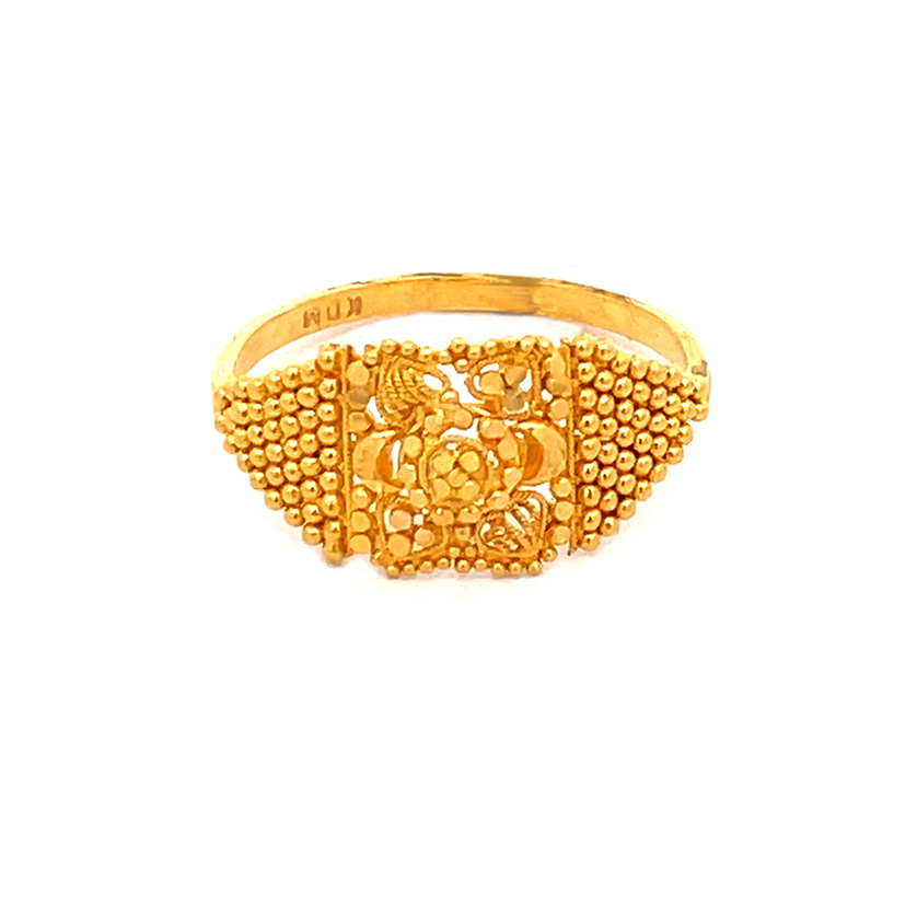 Artistic Gold Ring - 22K - size 8.5