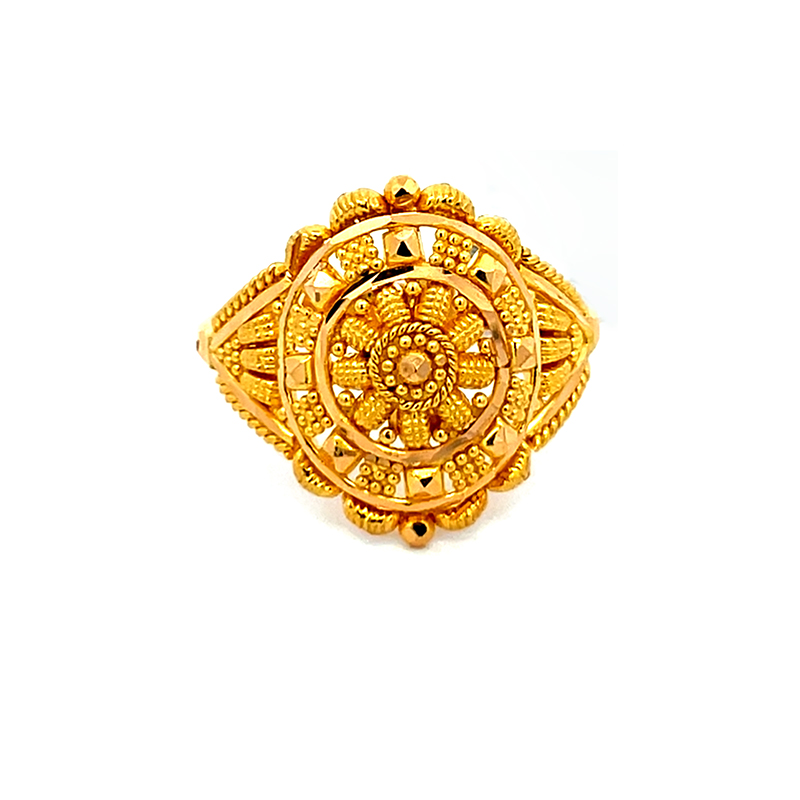 Artistic Gold Ring - 22K - size 7.25