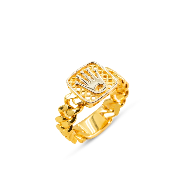 Stylish Royal Crown Gold Plated Ring Amazing AD Crown Inspiired Ring for  Women for Girls