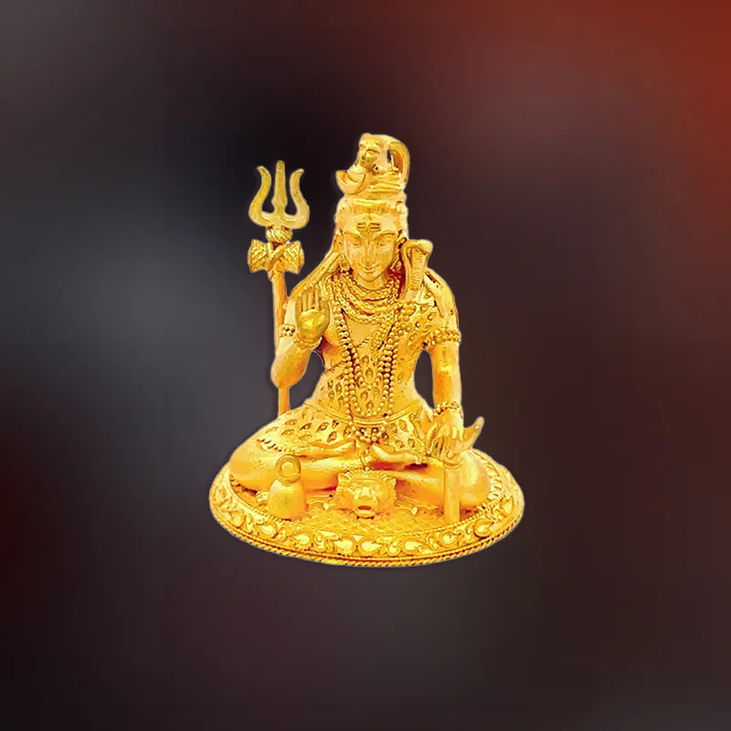 Lord Shiva Statue - 22K Gold | Spiritual Puja Vastu