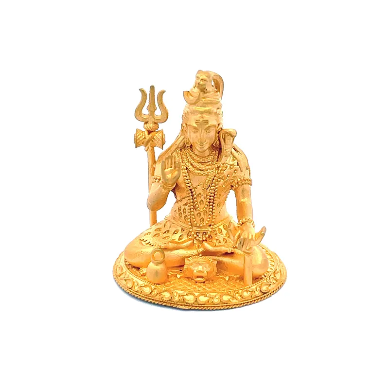 Lord Shiva Statue - 22K Gold | Spiritual Puja Vastu