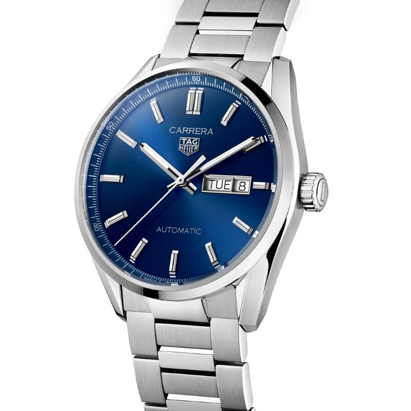 TAG Heuer Carrera Calibre 5 Automatic Mens Blue Steel Watch