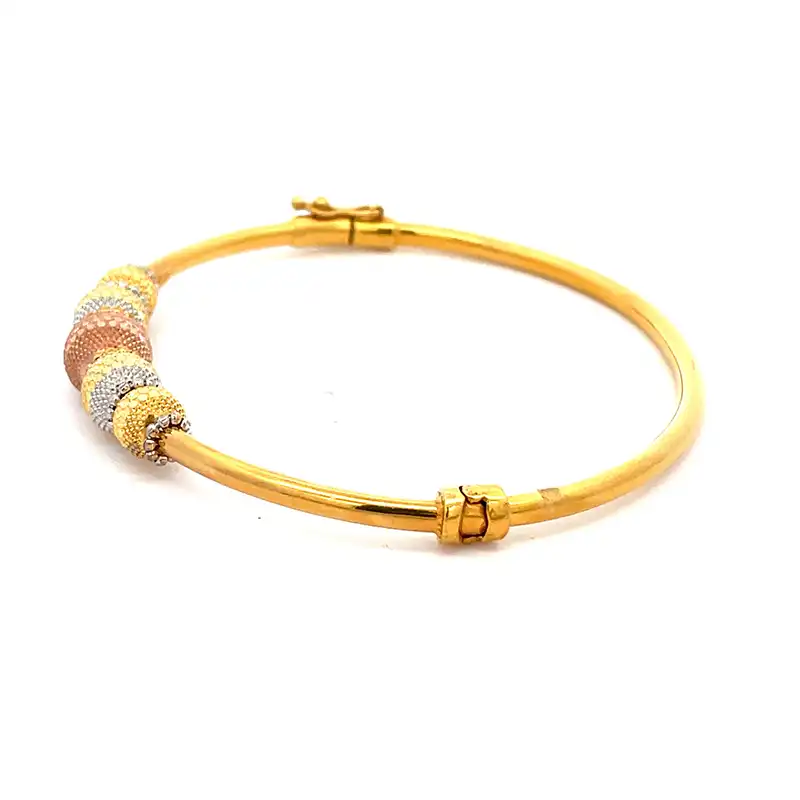 Intricately designed beads Bangle Bracelet