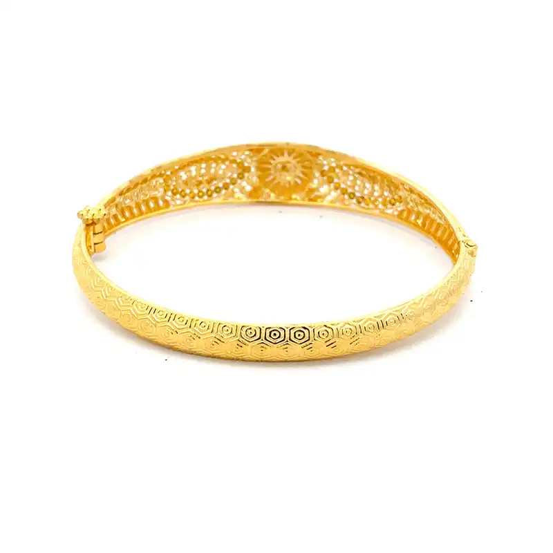 Intricate 22K Gold Bangle Bracelet