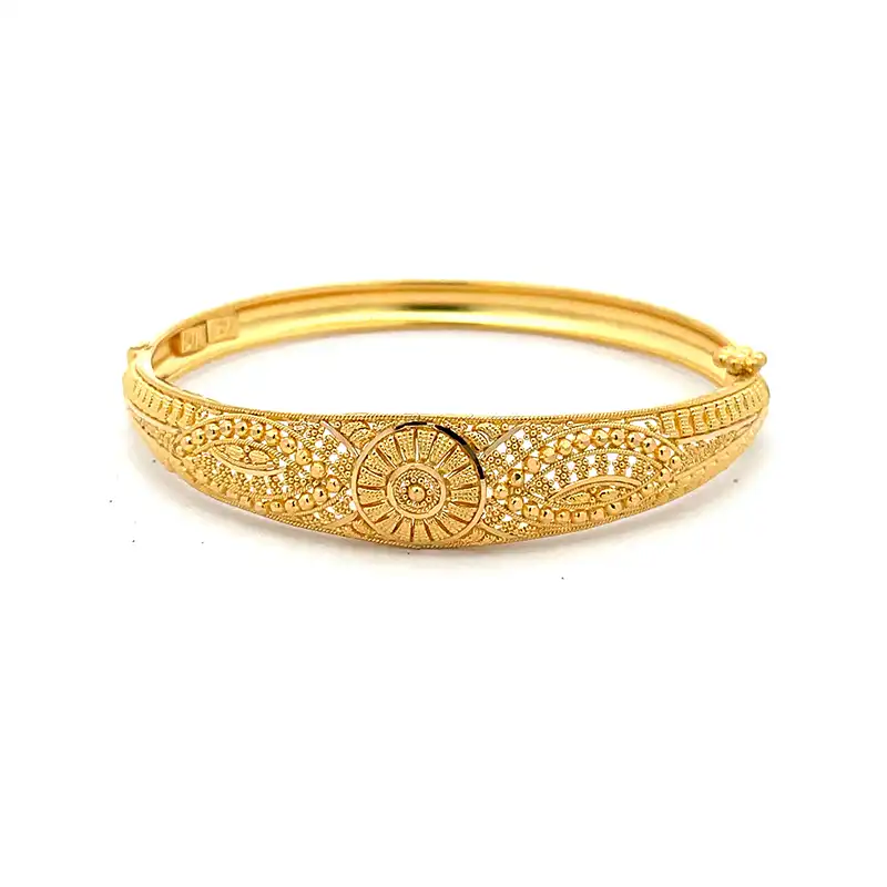 Intricate 22K Gold Bangle Bracelet