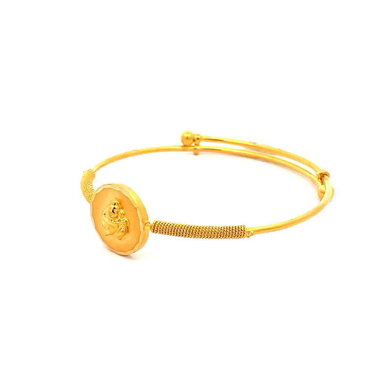 Baby Bangle with Ganesh in 22K Gold