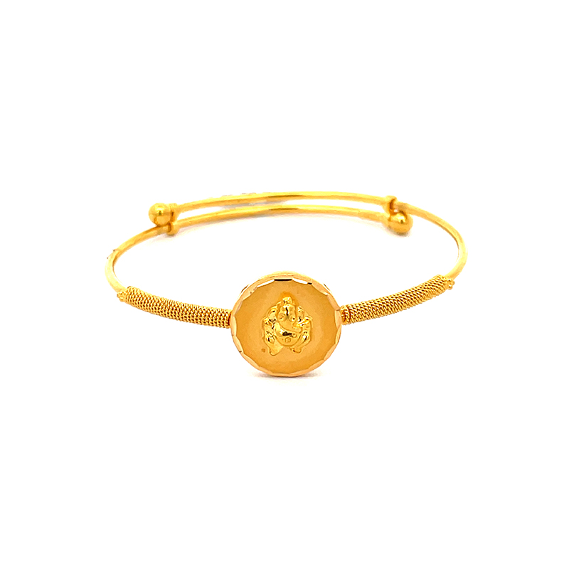 Baby Bangle with Ganesh in 22K Gold