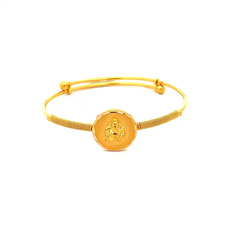 Baby Bangle with Ganesh in 22K Gold