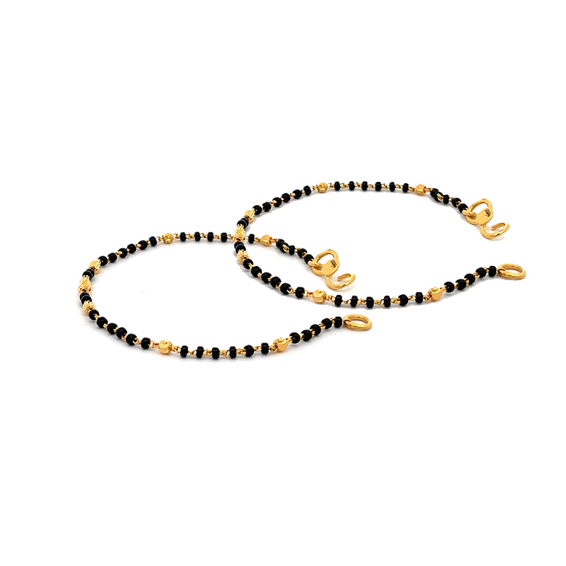 Black beads Baby Bracelet 22K Gold