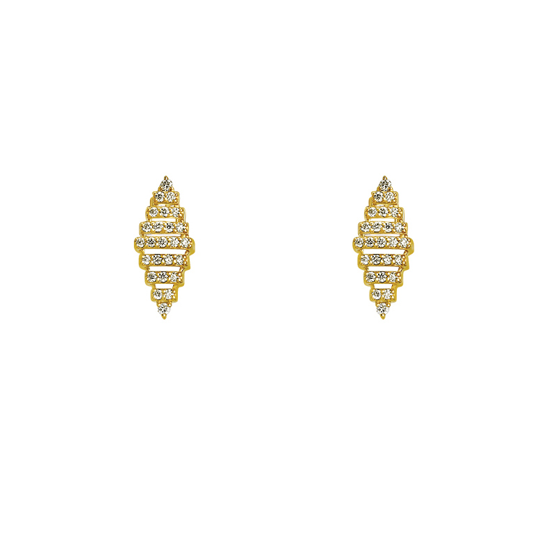 Elegant Spiral Diamond Pendant Set