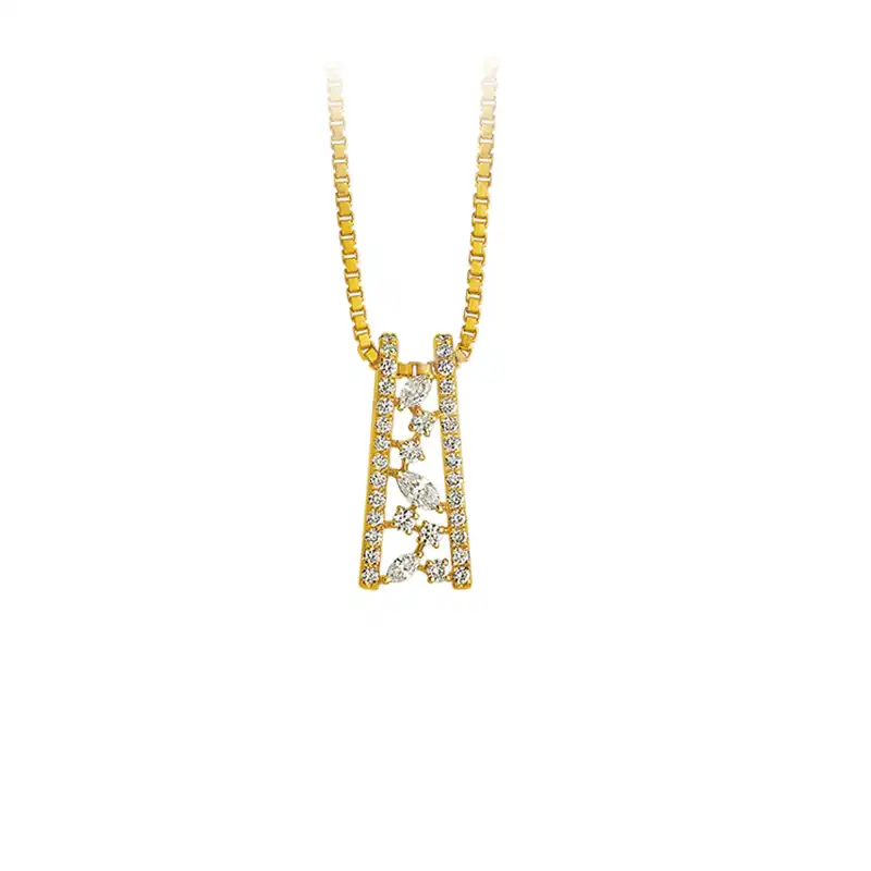 Signature Gold Diamond Pendant Set with chain