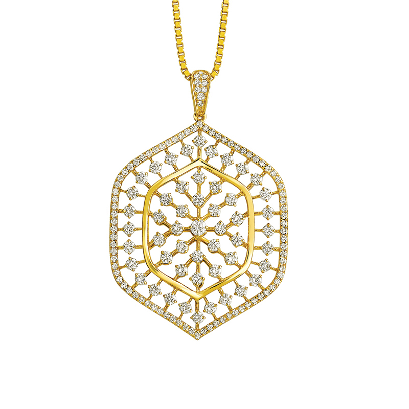 Luxurious Statement Diamond Pendant Set