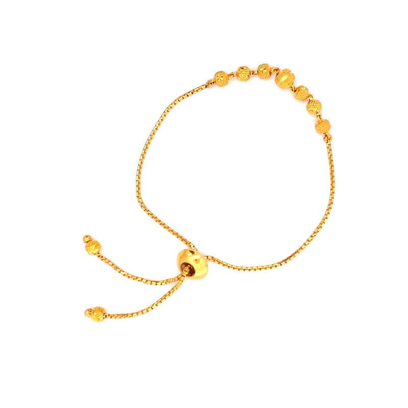 22K Yellow Gold adjustable Bracelet - BR-643