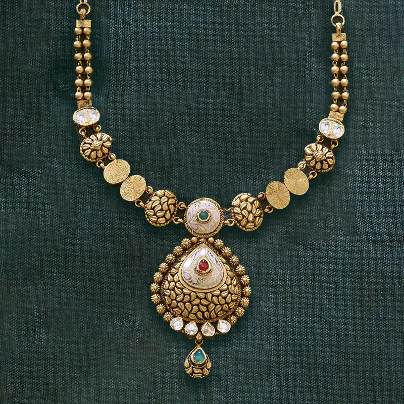 Captivating Antique Gold Necklace Set