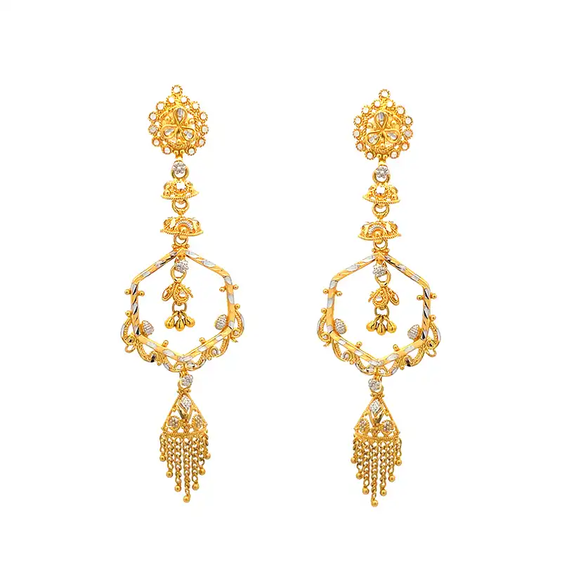 Exuberant Gold Drop Earrings