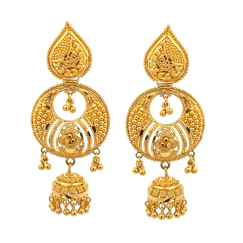 Exuberant Gold Drop Earrings