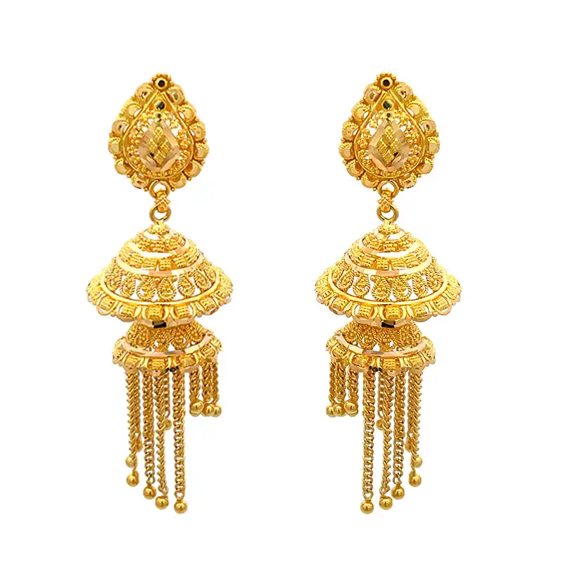 Exuberant Gold Drop Earrings