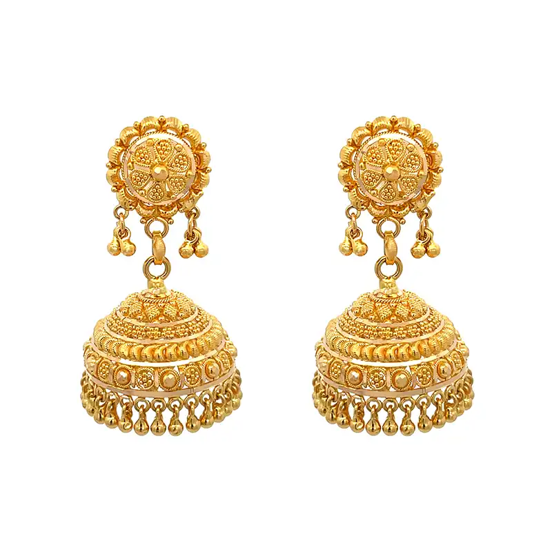 Golden Jhumka Earrings