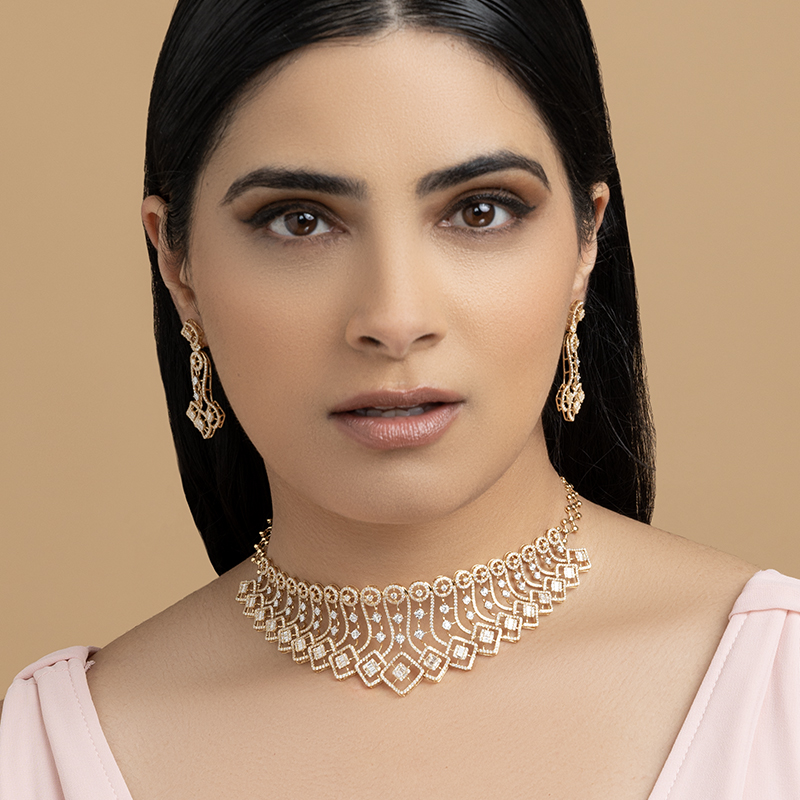 Heavy Emerald Necklace Earring Set Bridal Jewelry Set -   Bridal jewelry  sets, Rose gold jewelry set, Indian bridal jewelry sets