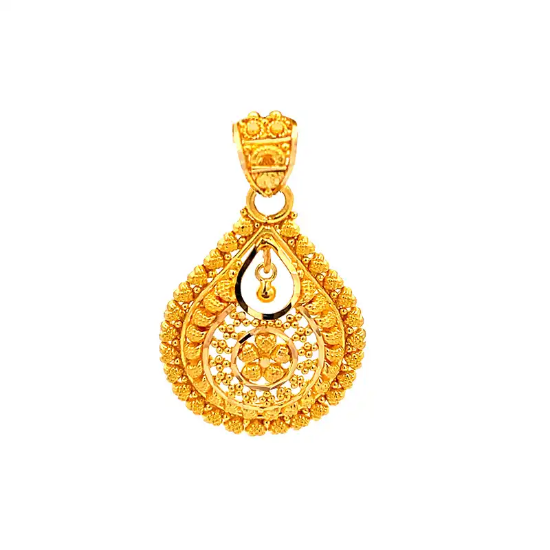 Pear Drop 22K Yellow Gold Pendant