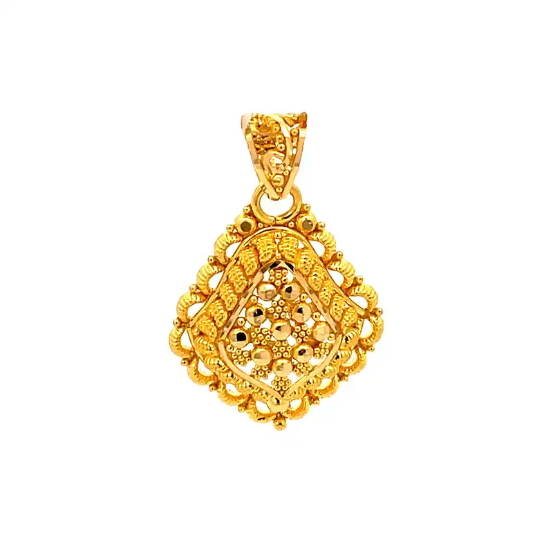 Fancy 22K Yellow Gold Pendant