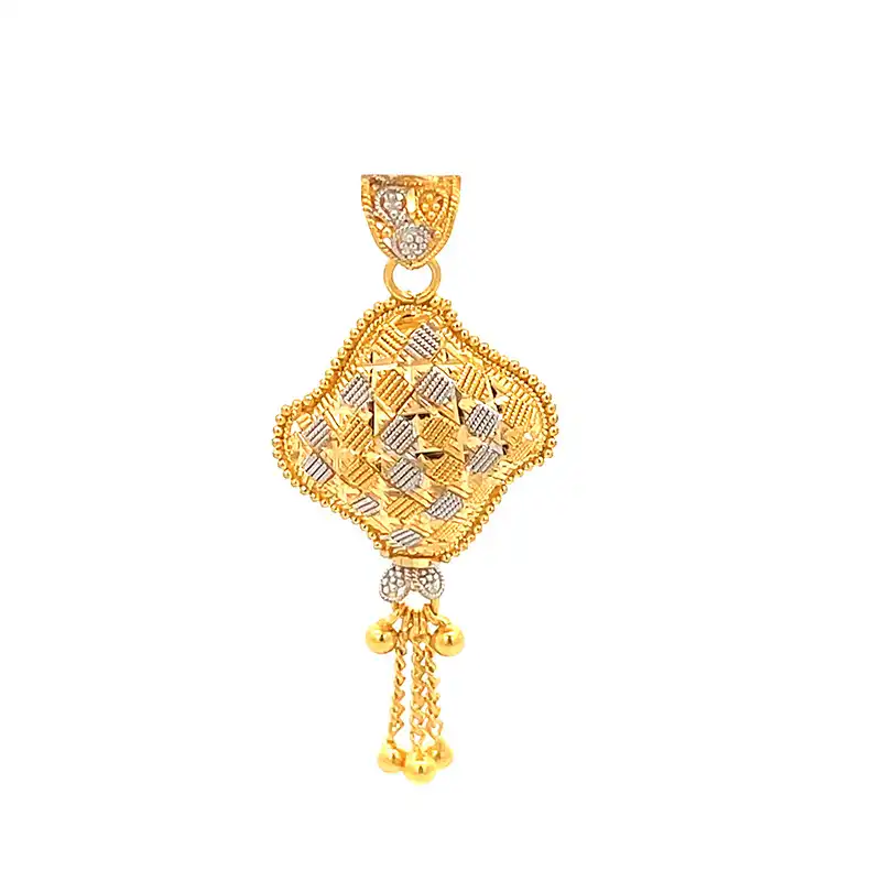 Elegant two tone 22K Gold Pendant