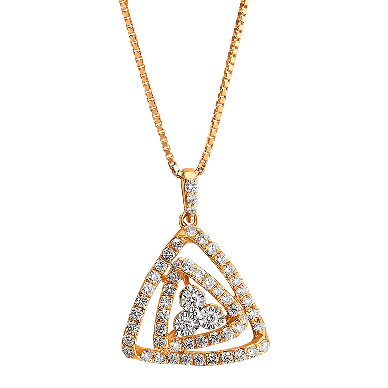 Trillion Diamond Necklace .55 ct — Salvatore & Co.
