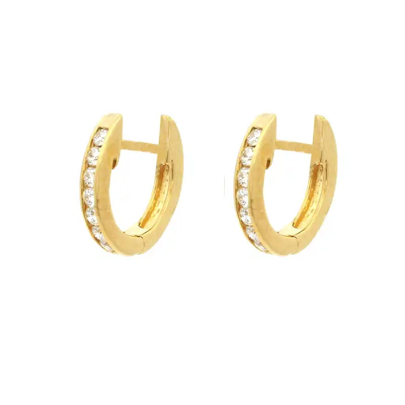 Stunning Diamond Huggies Earrings