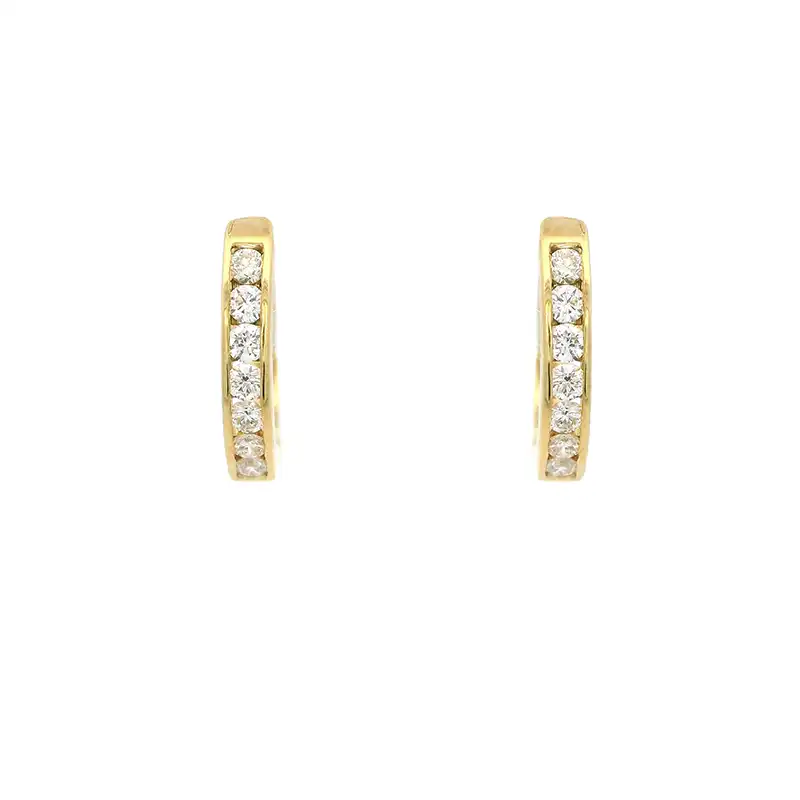 Stunning Diamond Huggies Earrings