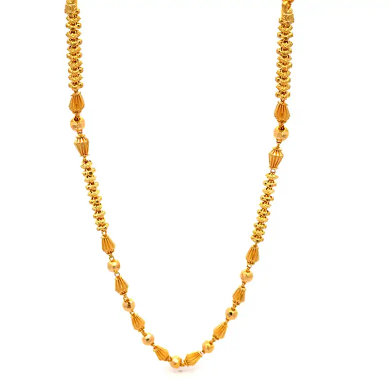 Graceful handmade Fancy Gold Chain - 20 inch