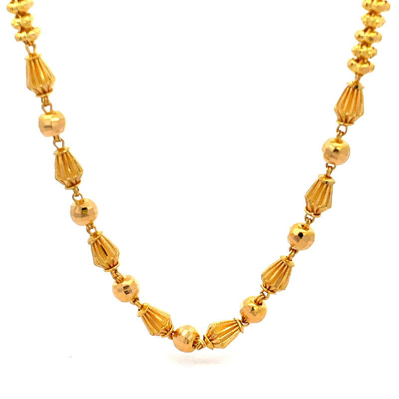 Graceful handmade Fancy Gold Chain - 20 inch