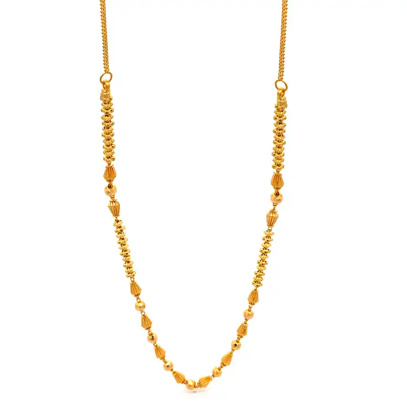 Graceful handmade Fancy Gold Chain - 20 inch