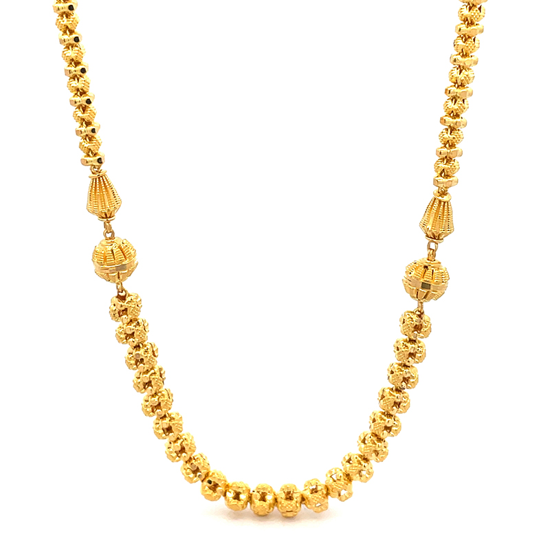 Statement Necklace in 22K Gold - 18 inch