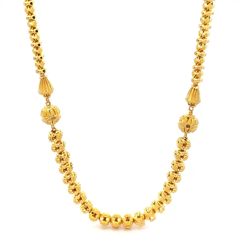 Statement Necklace in 22K Gold - 18 inch