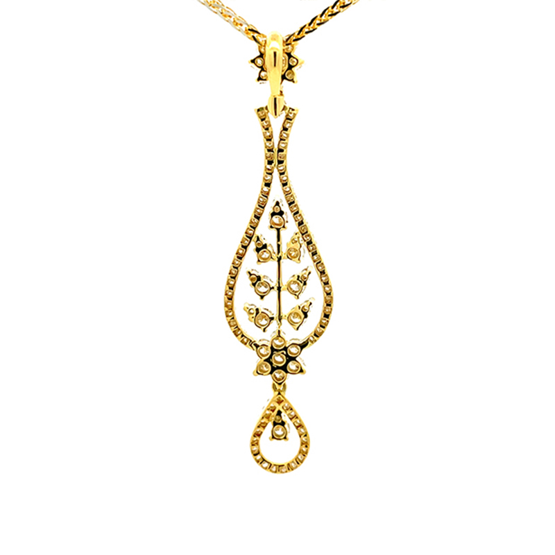 18K Gold Diamond Pendant