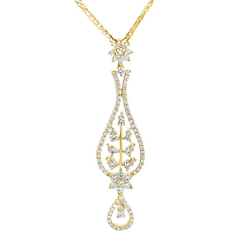 18K Gold Diamond Pendant