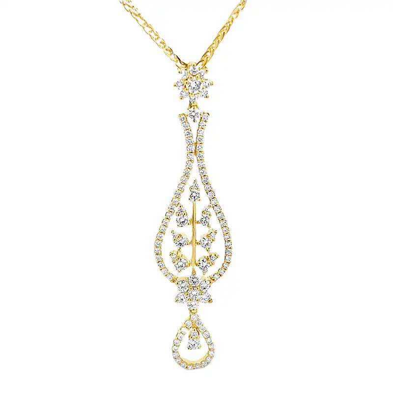 18K Gold Diamond Pendant