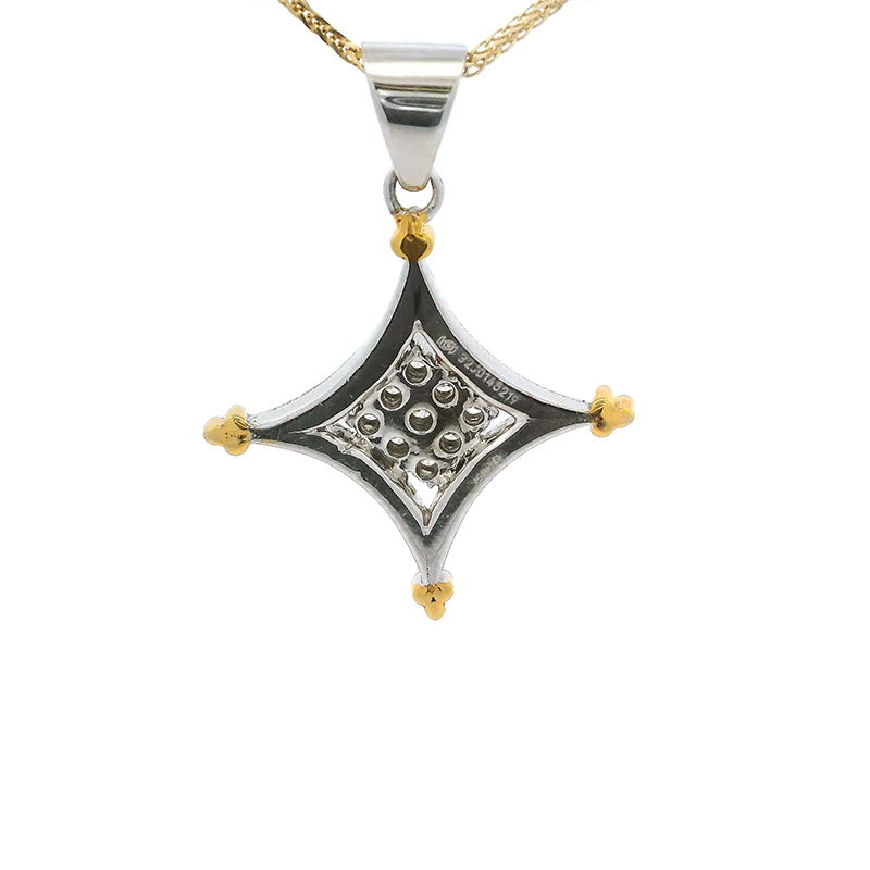 18K Gold Diamond Pendant