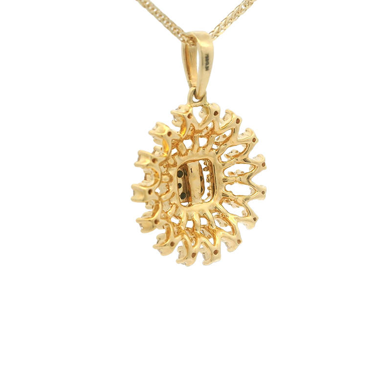 18K Gold Diamond Pendant