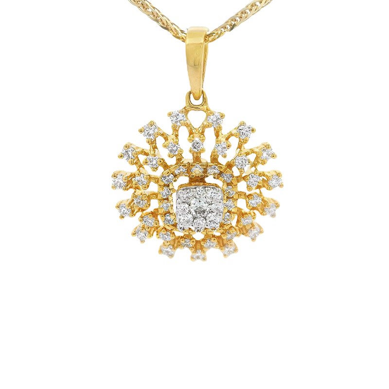 18K Gold Diamond Pendant