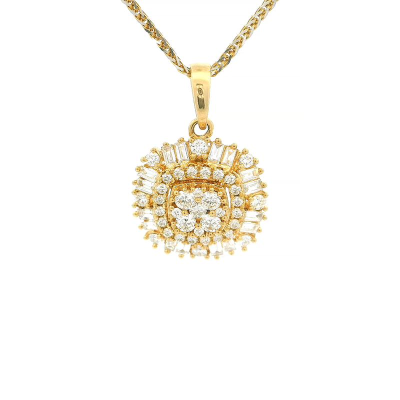 18K Gold Diamond Pendant